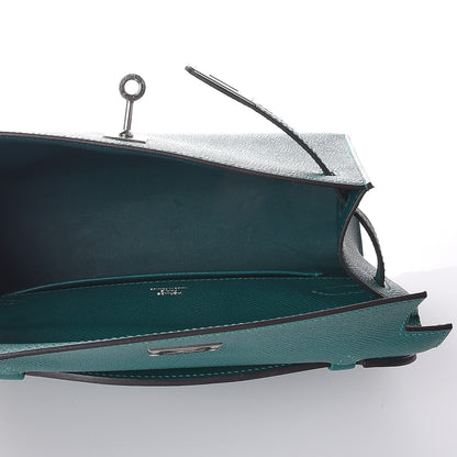 Hermes Epsom Kelly Pochette Clutch Malachite 6 of 24