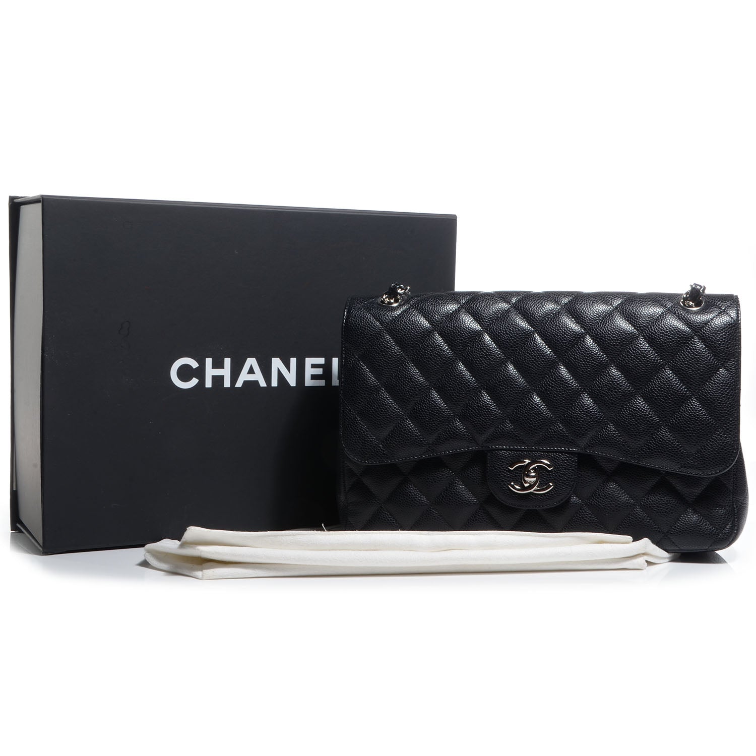 Chanel Caviar Jumbo Double Flap Black 9 of 9