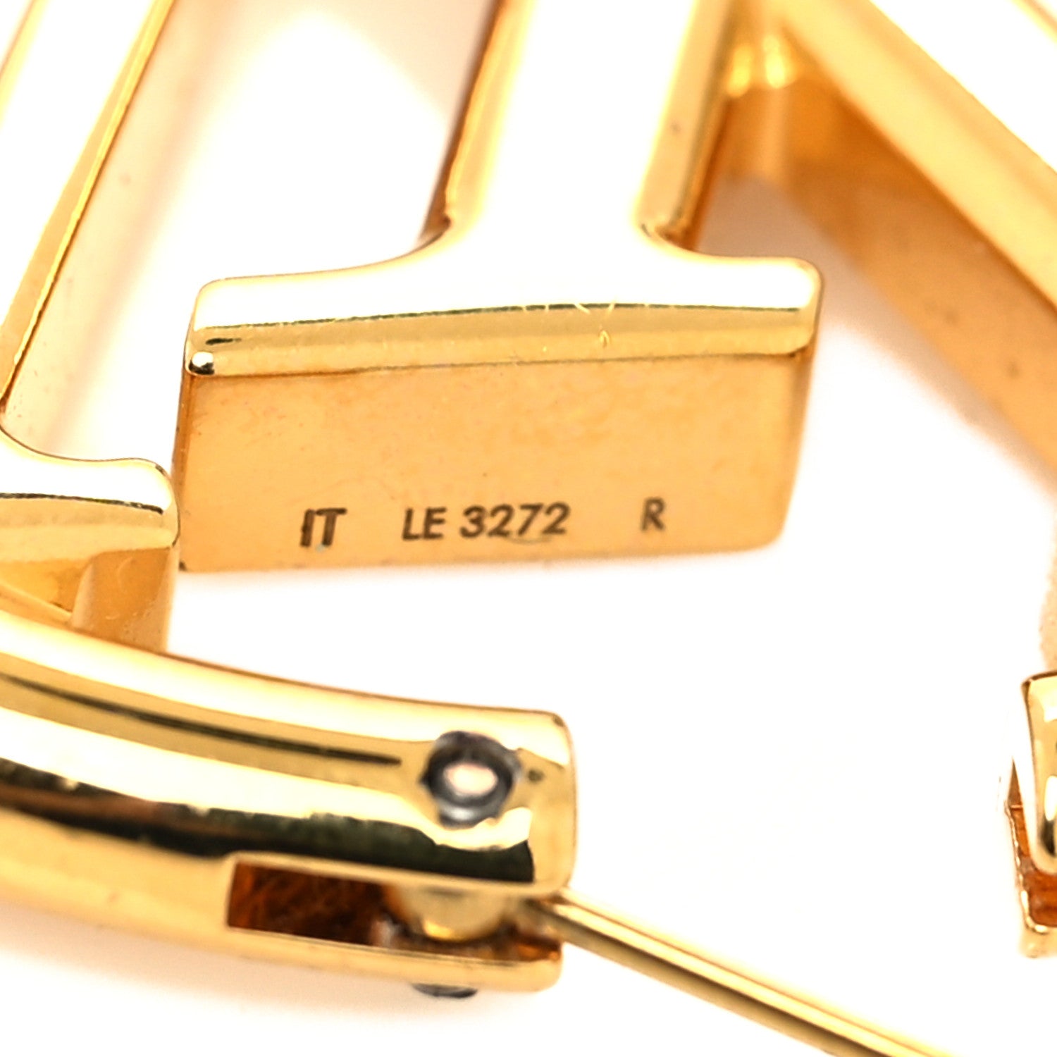 Louis Vuitton Metal Louise Hoop Earrings Gold 4 of 4