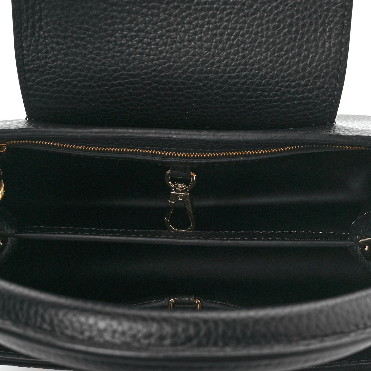 Taurillon Studded Sol Capucines PM Black