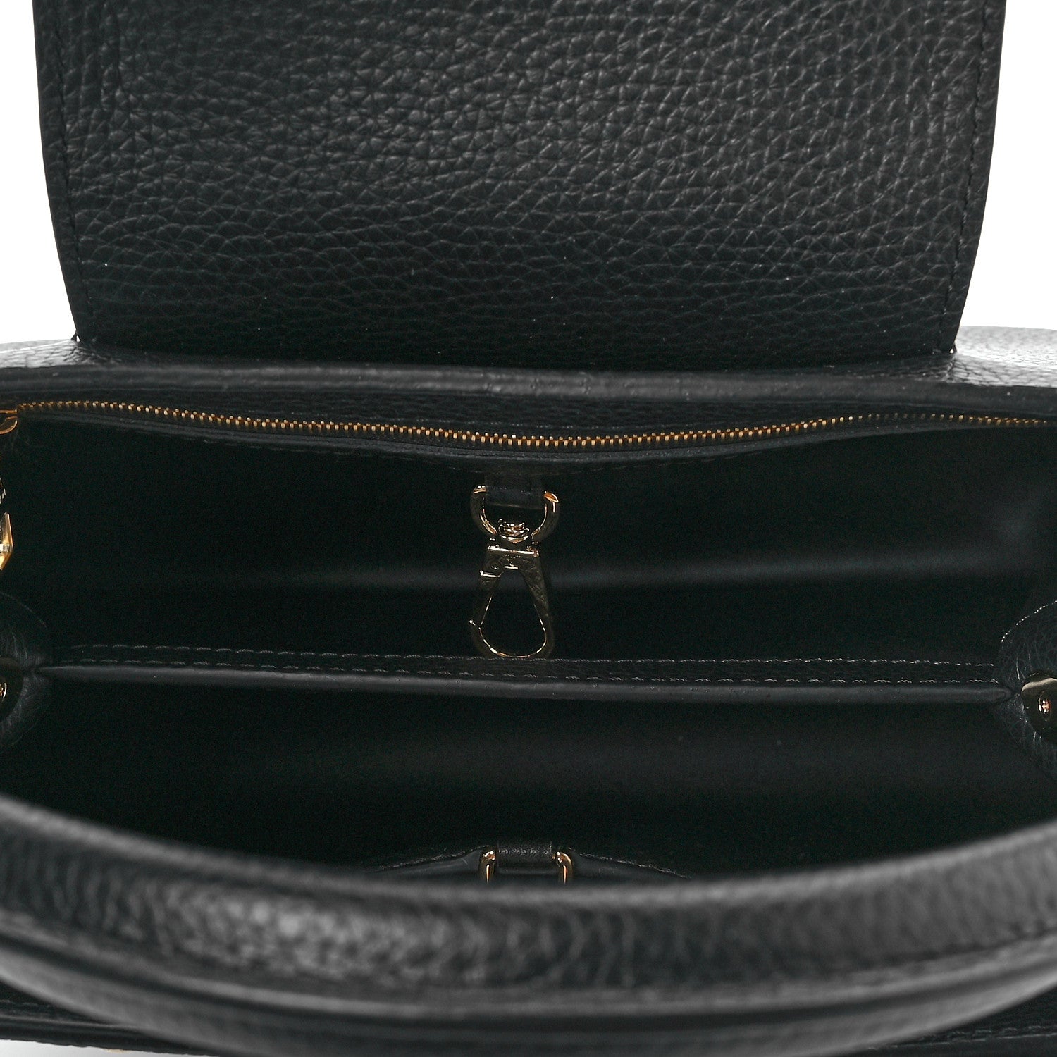 Louis Vuitton Taurillon Studded Sol Capucines PM Black 5 of 7