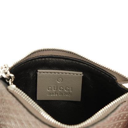 Gucci Calfskin Diamante Embossed Key Case Grey 6 of 7