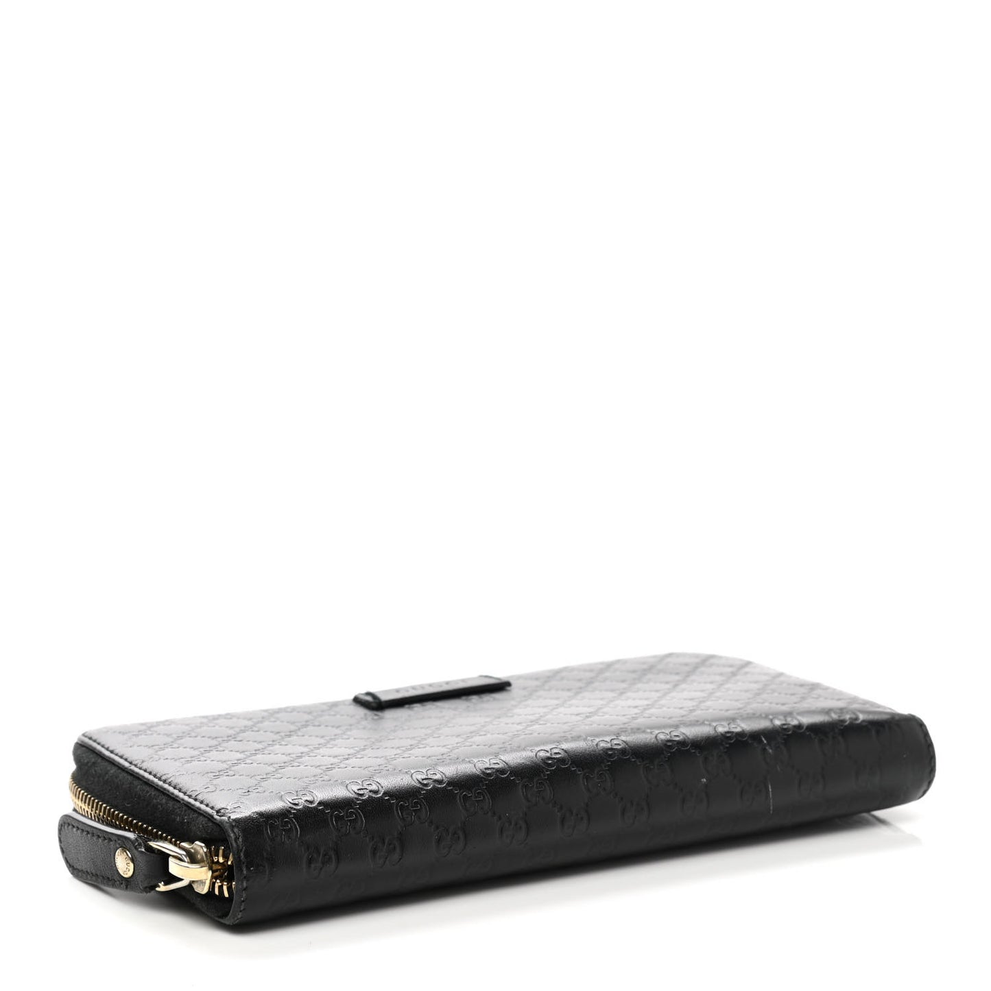 Microguccissima Zip Around Wallet Black