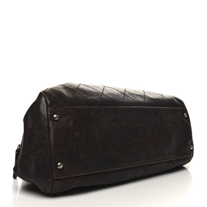 Chanel Caviar Quilted Bowler Tote Brown 4 of 15
