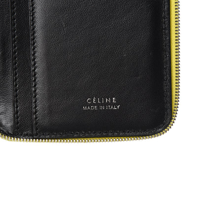 Celine Drummed Calfskin Medium Zip Around Multifunction Wallet Citron 5 of 5