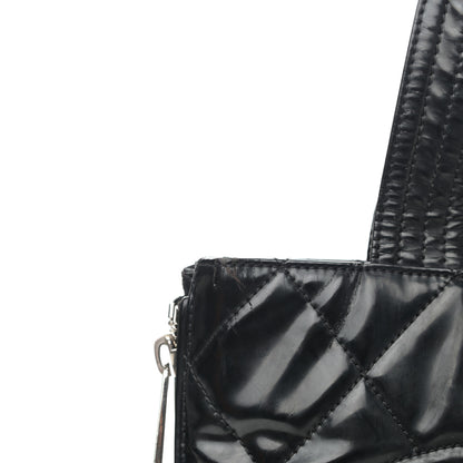 Chanel Vinyl Quilted CC Small Expandable Tote Black 10 of 14