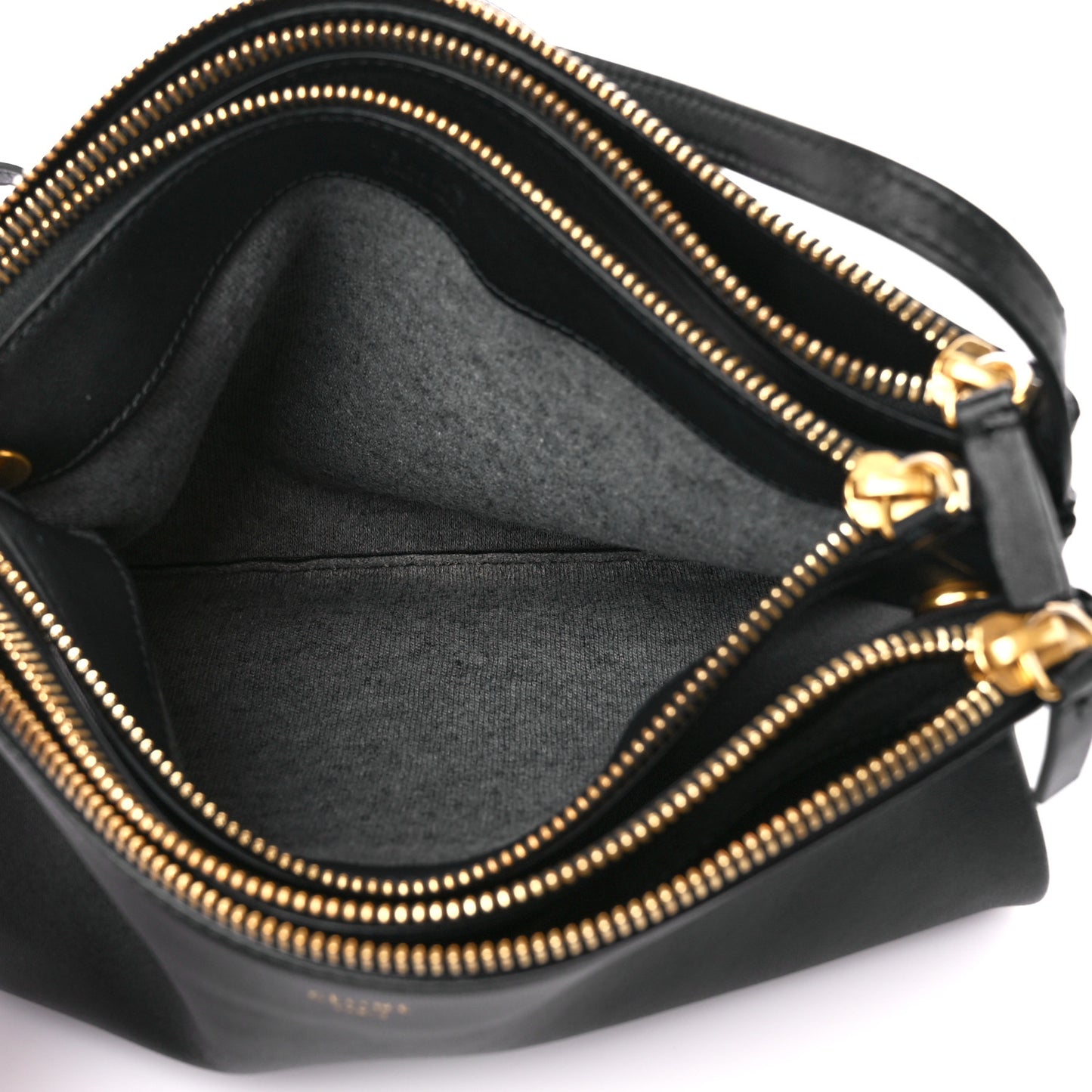 Lambskin Large Trio Crossbody Bag Black