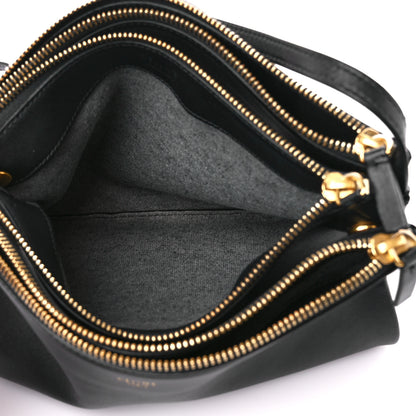 Celine Lambskin Large Trio Crossbody Bag Black 5 of 11