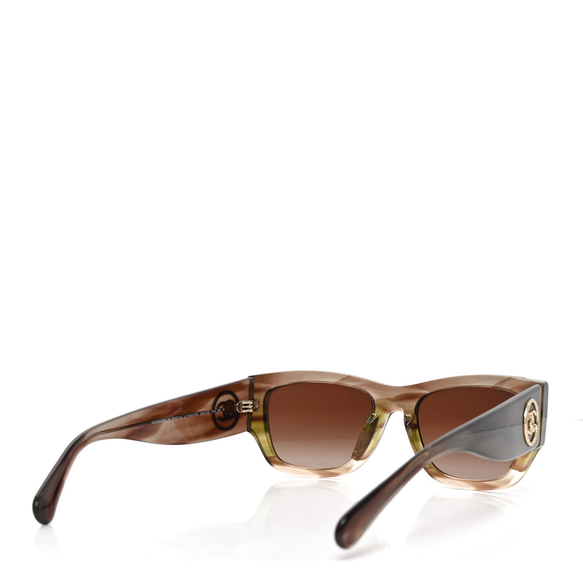Chanel Acetate Rectangle Sunglasses 5507-A Brown Orange 9 of 14