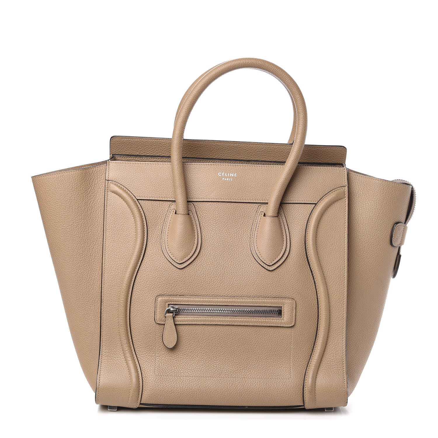 Celine Drummed Calfskin Mini Luggage Dune 1 of 14