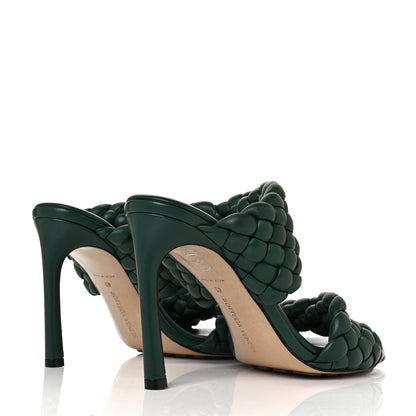 Bottega Veneta Nappa Twisted Padded Intrecciato Curve Slide Sandals 40 Vert Fonce 4 of 7