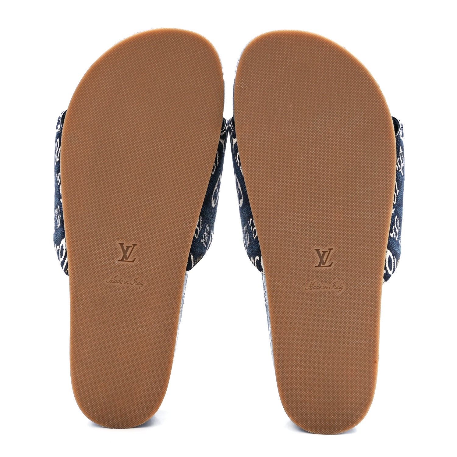 Louis Vuitton Canvas Since 1854 Jumbo Flatform Mule Sandals 40 Blue 5 of 8