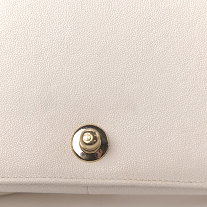 Chanel Caviar Quilted Medium Boy Flap Ivory 11 of 17