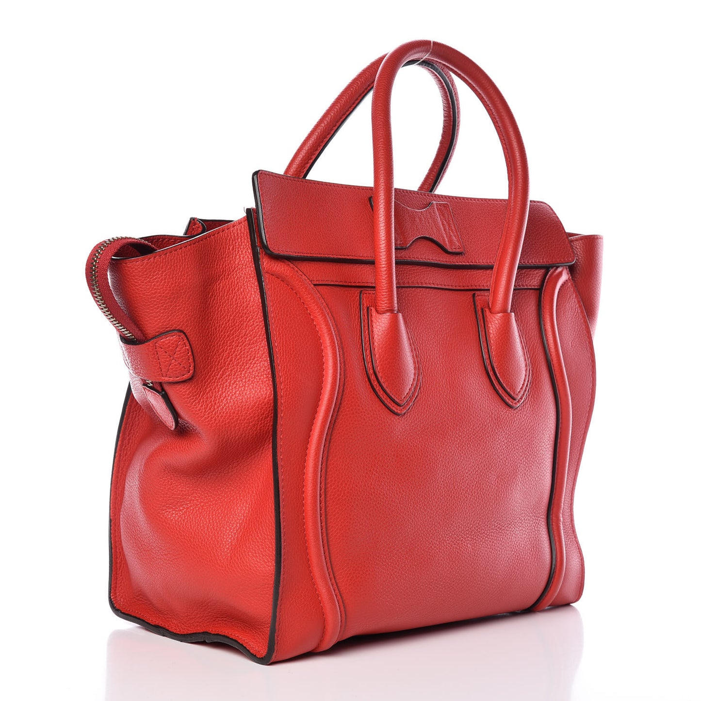 Pebbled Calfskin Mini Luggage Red