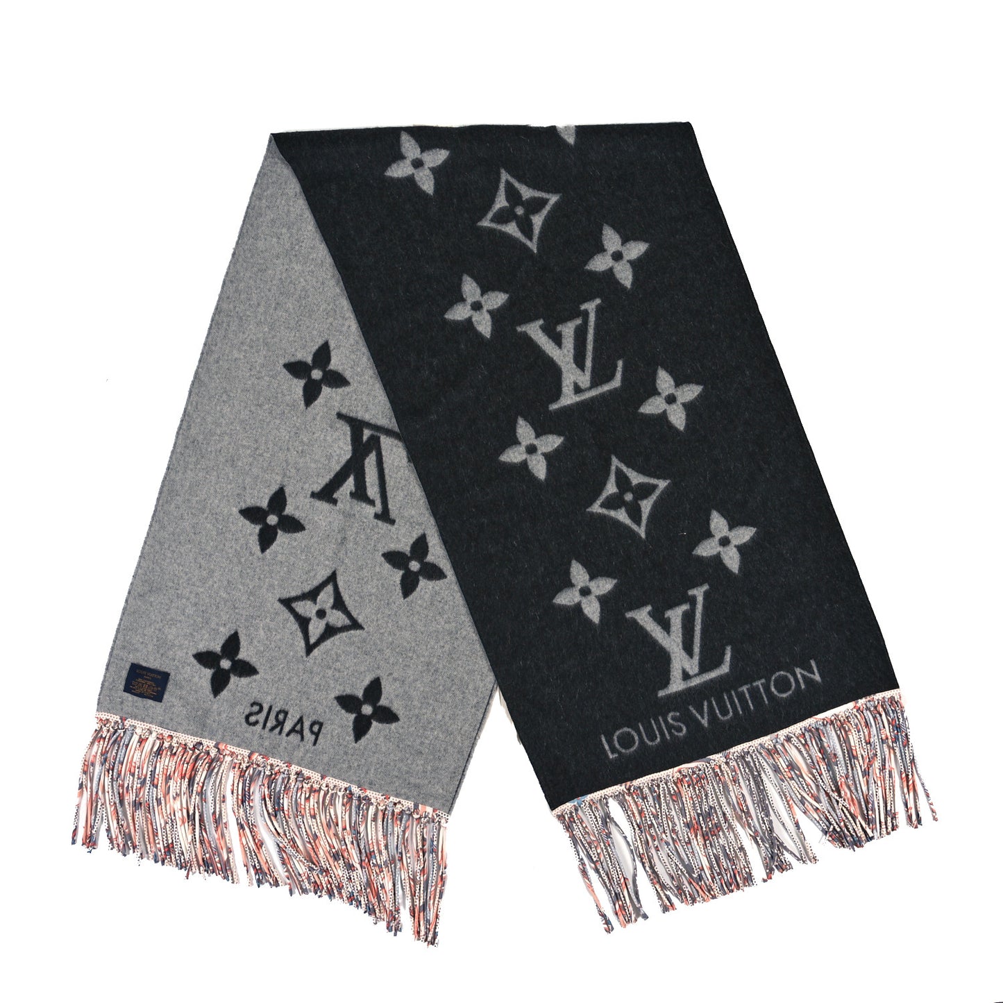 Cashmere Monogram Reykjavik Scarf Black Multicolor