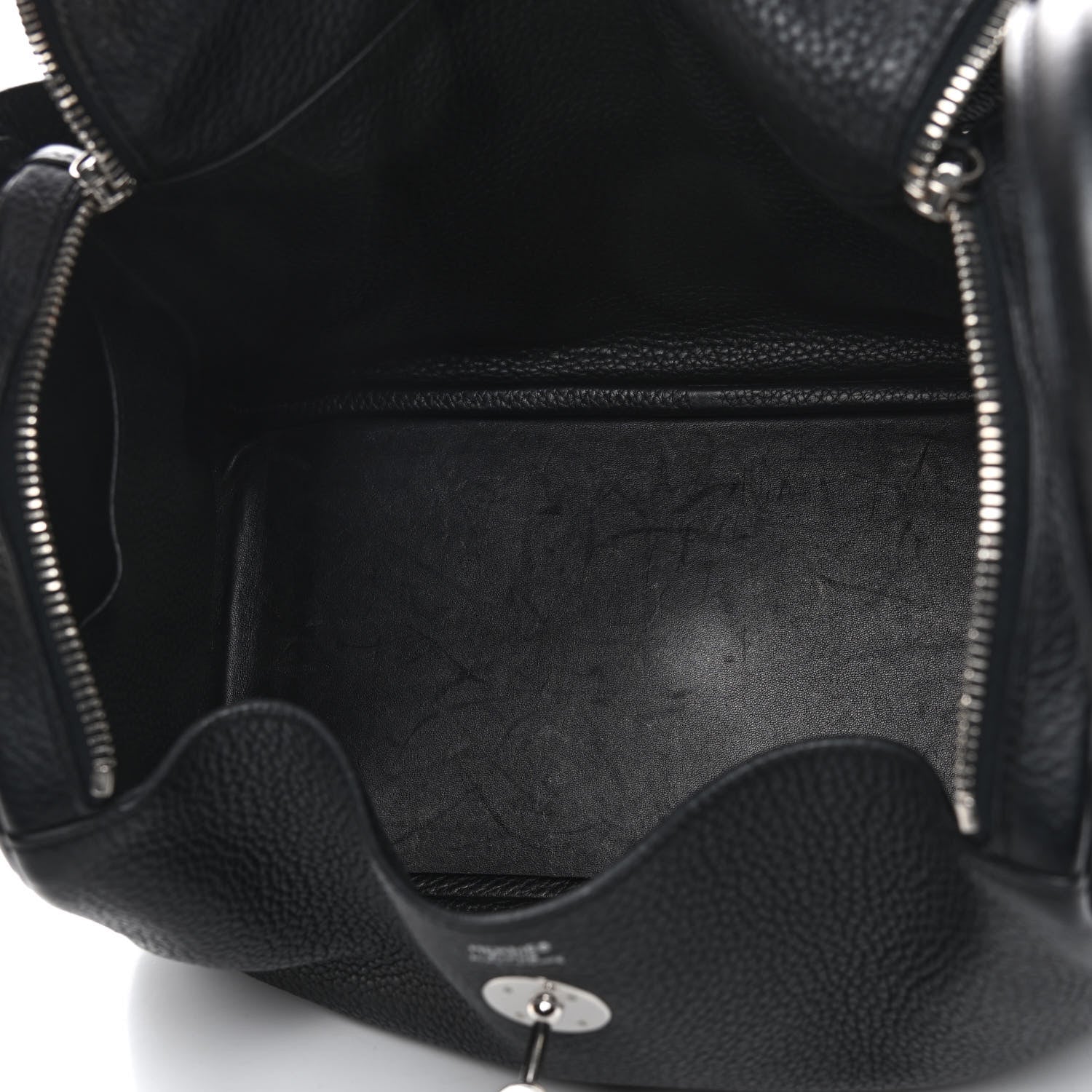 Hermes Taurillon Clemence Lindy 30 Black 5 of 9