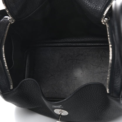 Hermes Taurillon Clemence Lindy 30 Black 5 of 9
