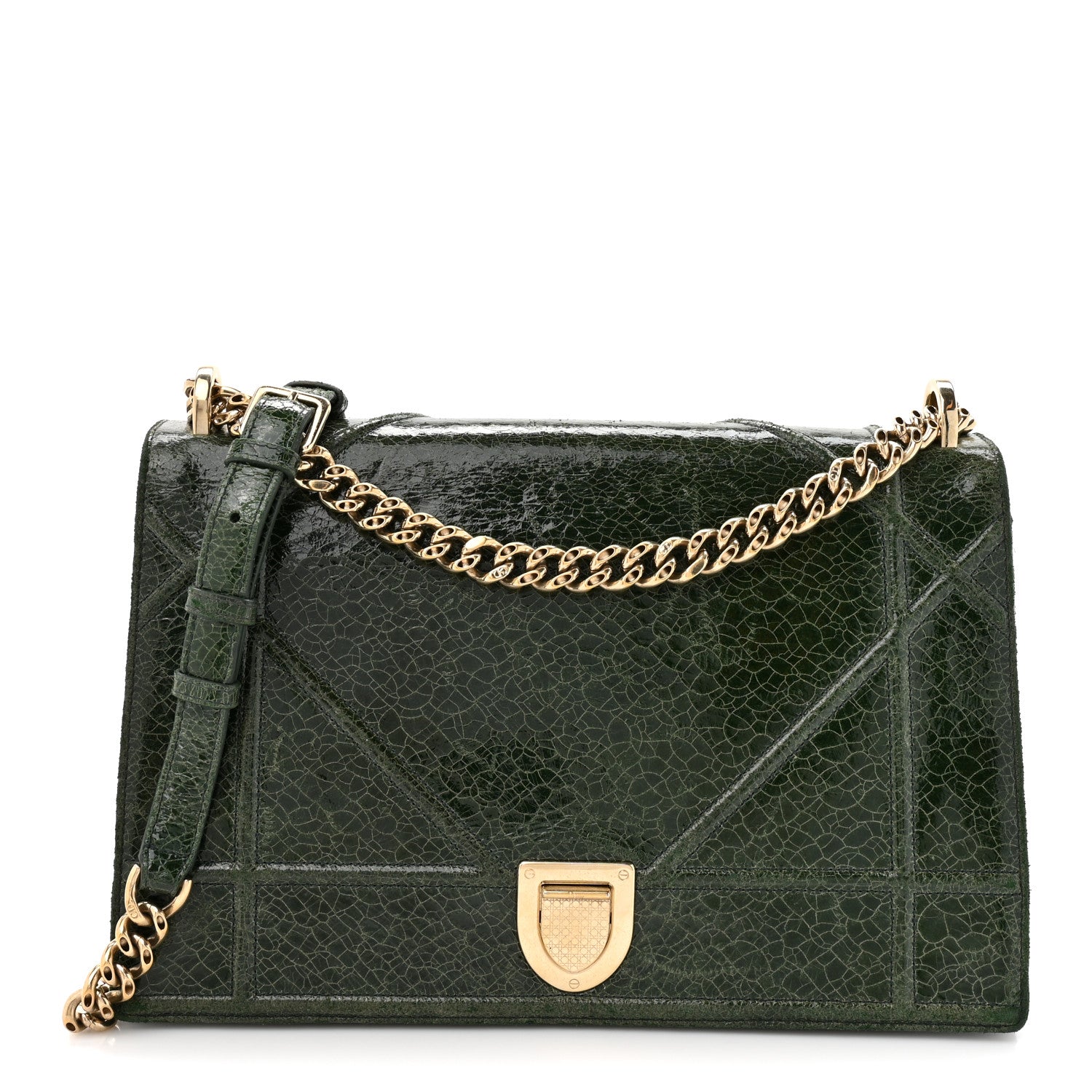Christian Dior Ceramic Effect Deerskin Large Diorama Flap Bag