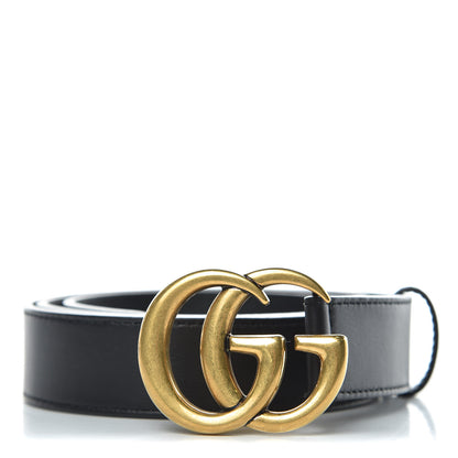 Gucci Calfskin Double G 30mm Belt 90 36 Black 1 of 6