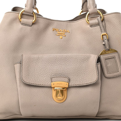 Prada Vitello Daino Pocket Tote Argilla 7 of 20