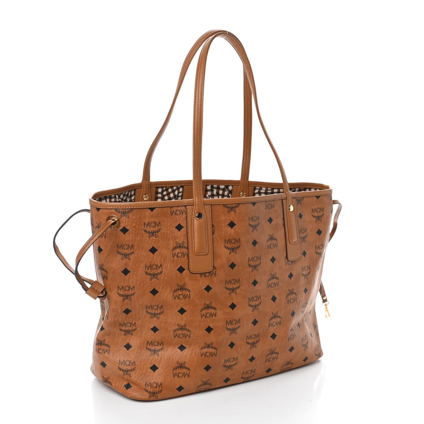 Visetos Medium Liz Reversible Shopper Tote Cognac