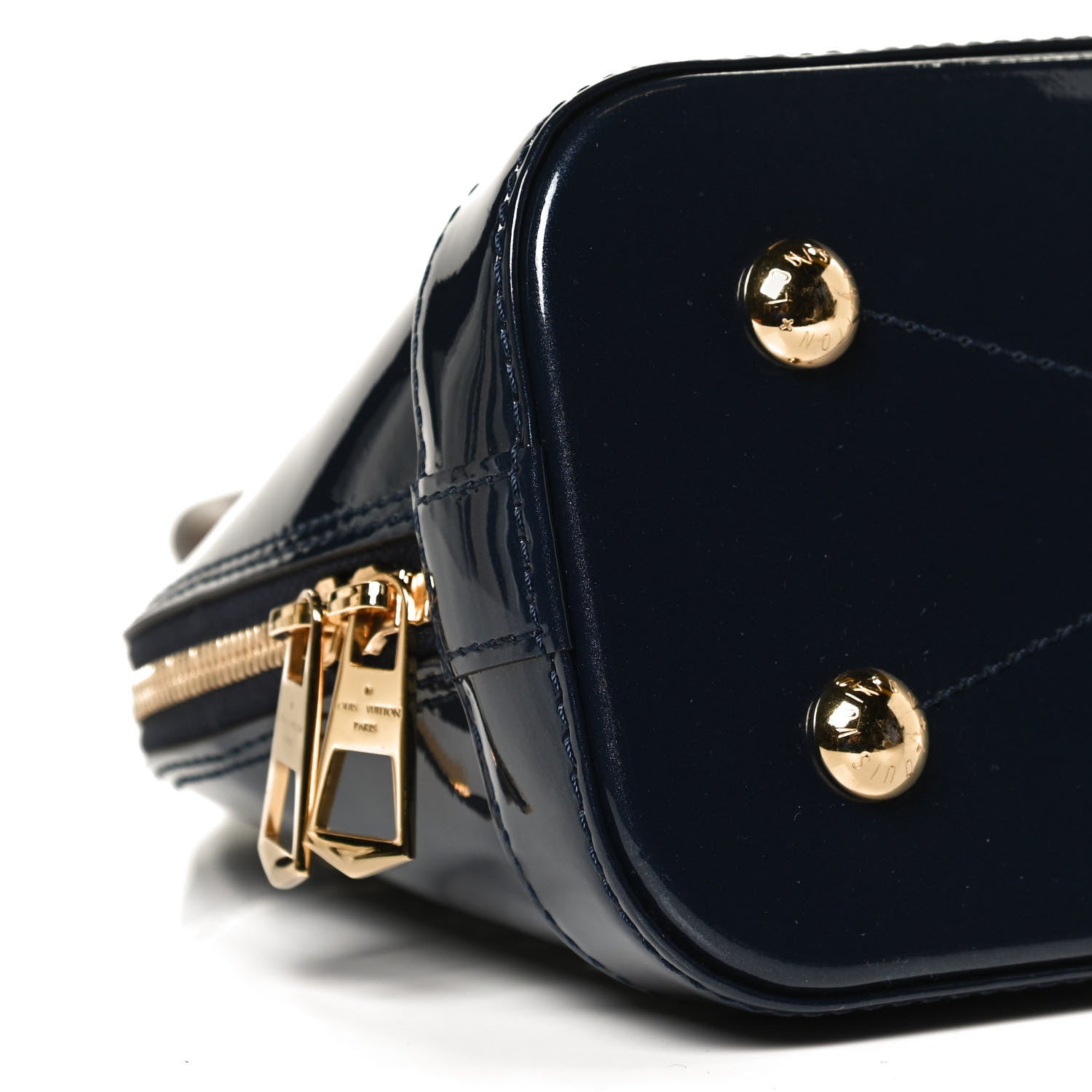 Louis Vuitton Patent Monogram Alma BB Marine 8 of 11