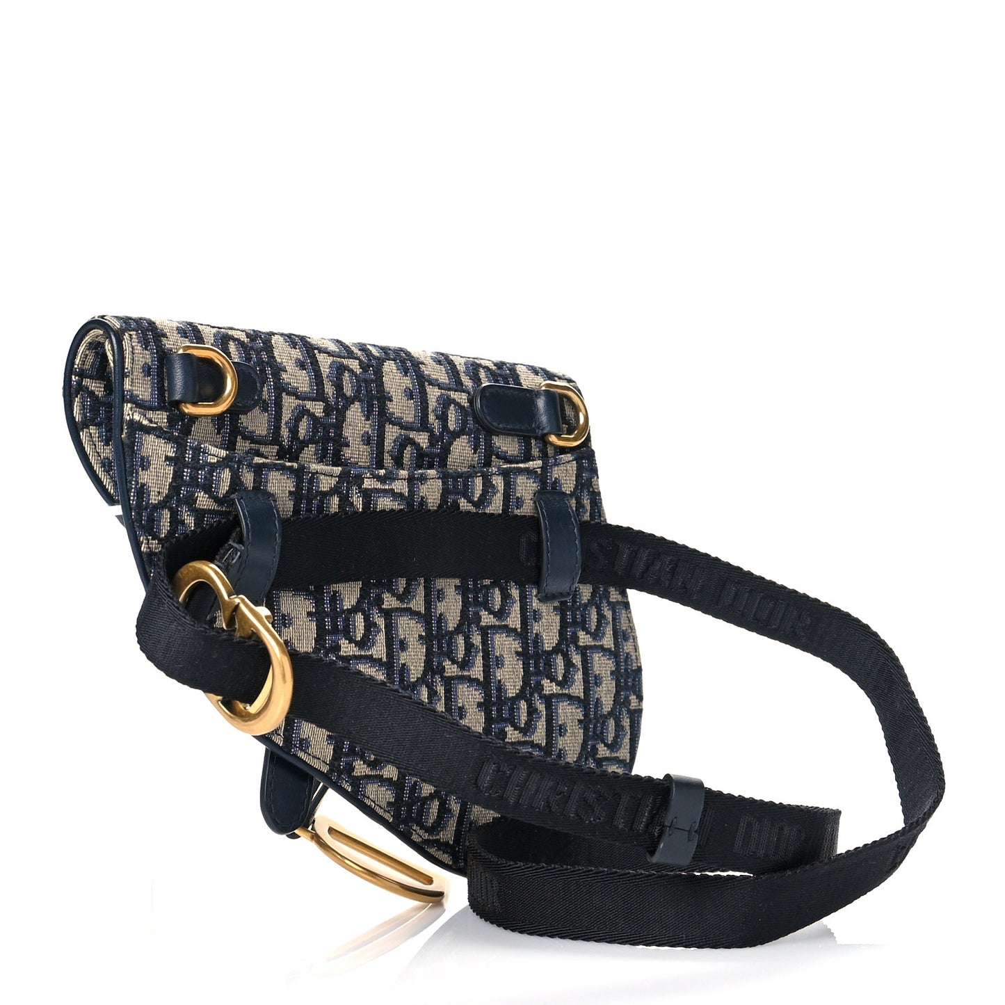 Oblique Saddle Belt Bag Blue