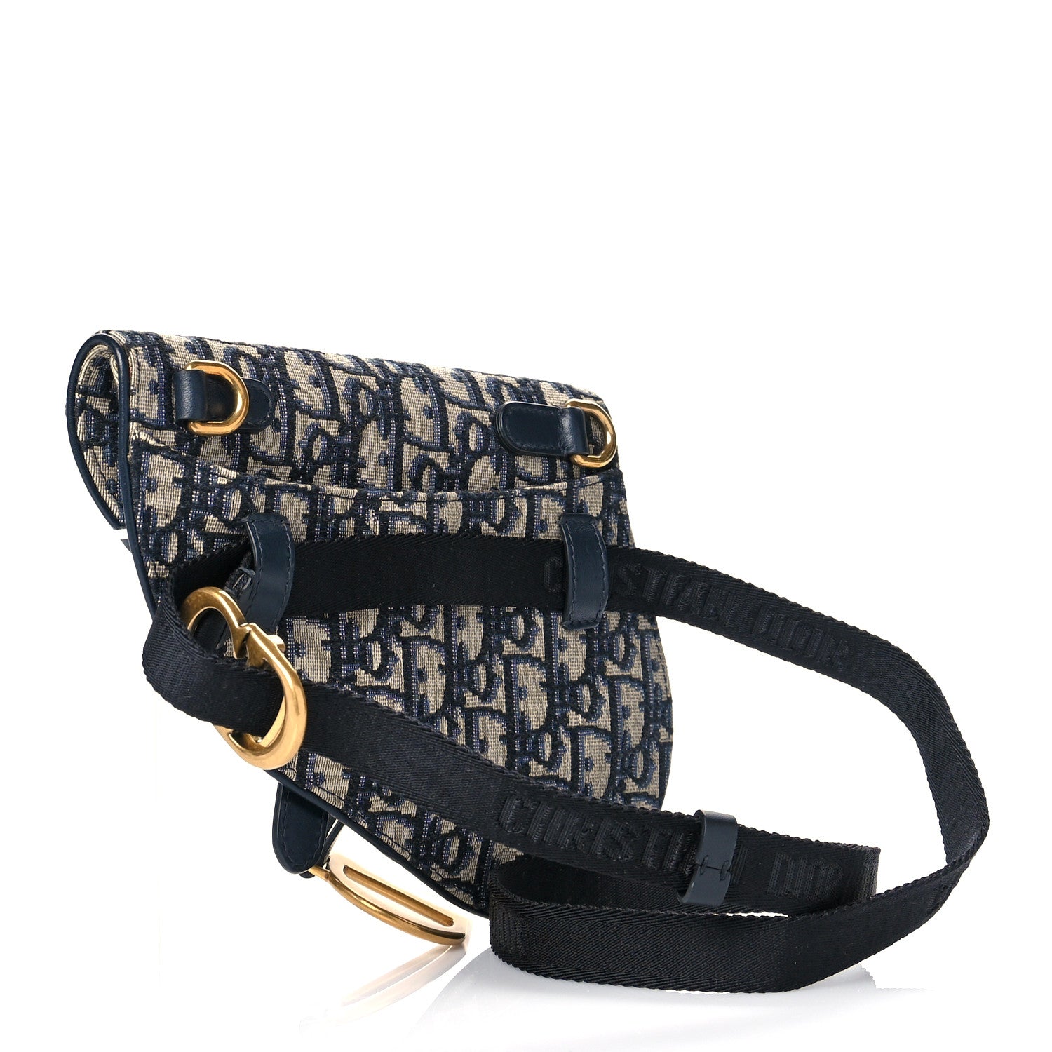 Christian Dior Oblique Saddle Belt Bag Blue 3 of 11