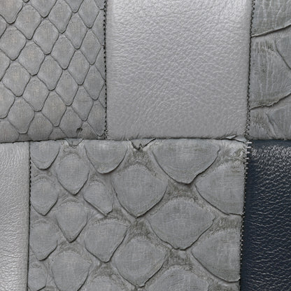 Chanel Snakeskin Lambskin Patchwork Small Flap Blue 12 of 14