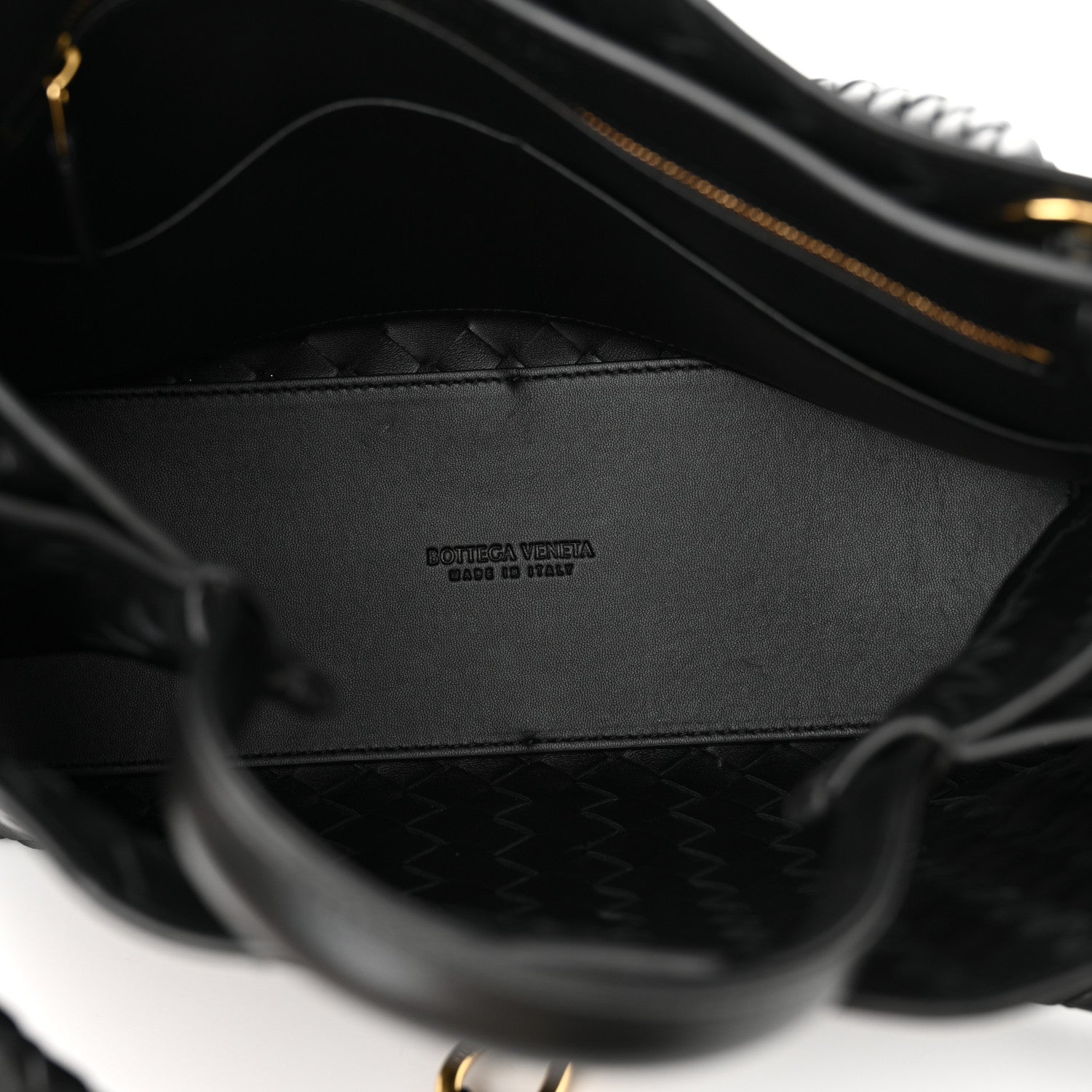 Bottega Veneta Nappa Intrecciato Medium Andiamo Shoulder Bag Black 5 of 9