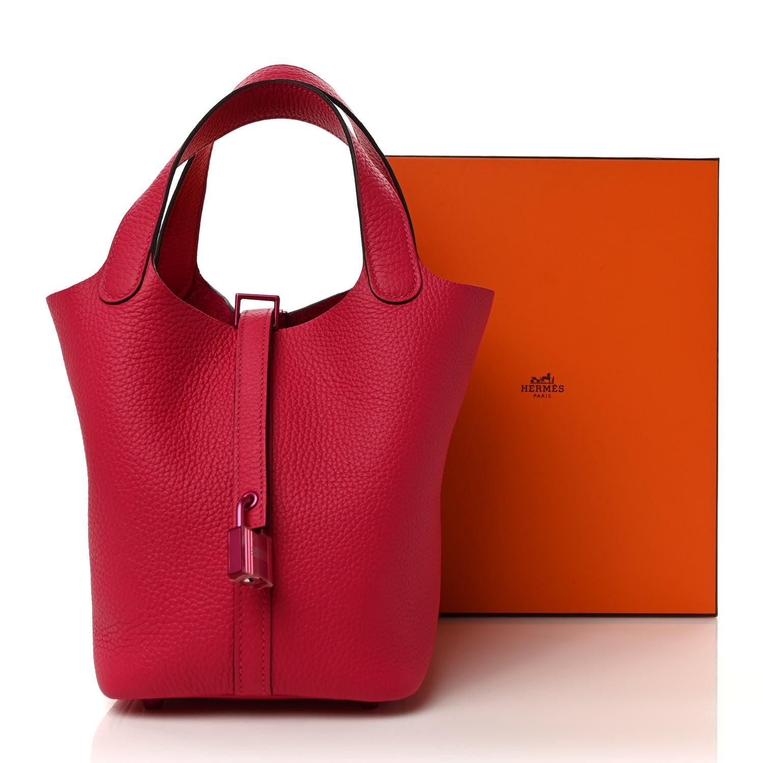 Hermes Taurillon Clemence Monochrome Picotin Lock 18 PM Rose Mexico 9 of 9