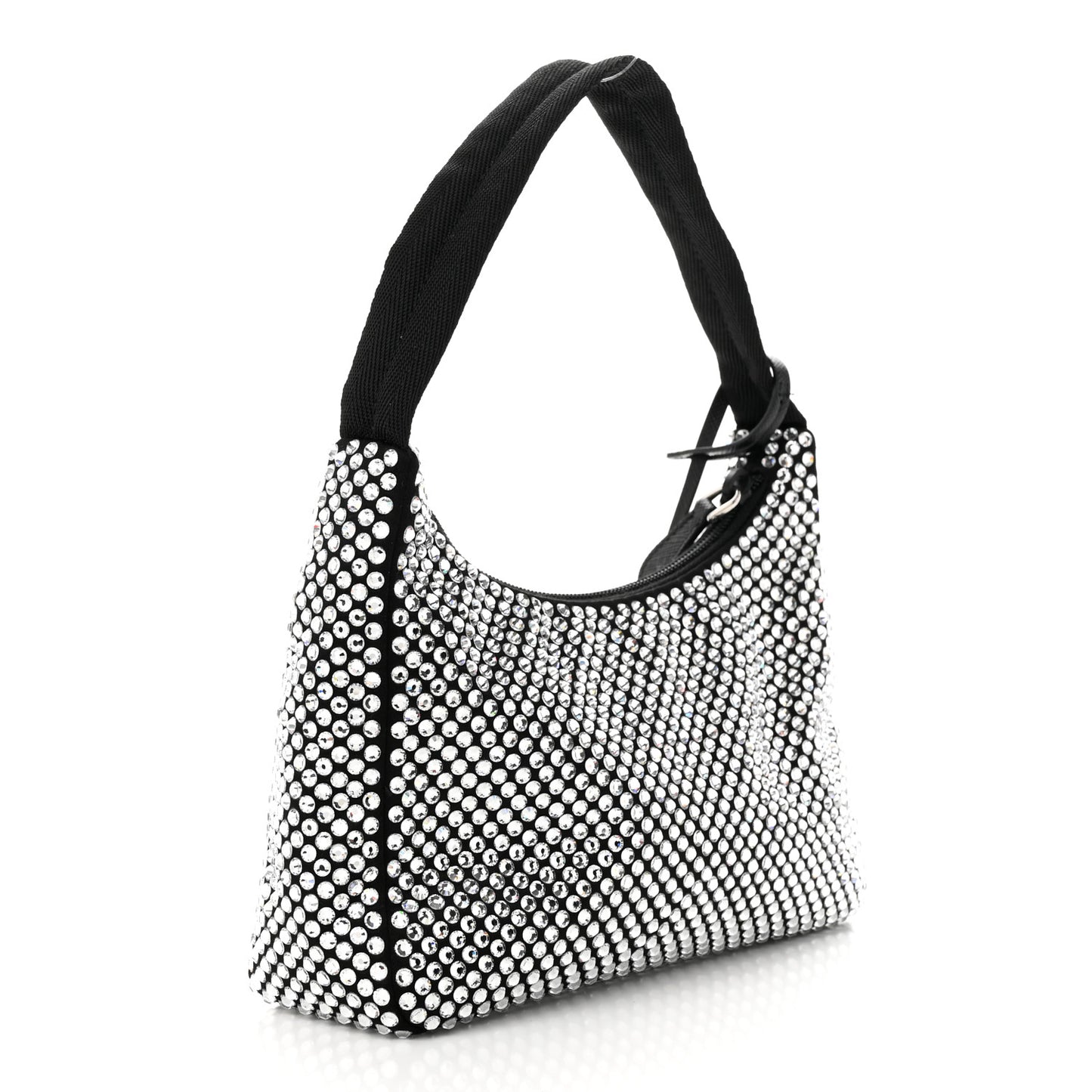 Satin Crystal Mini Re-Edition 2000 Bag Cristal
