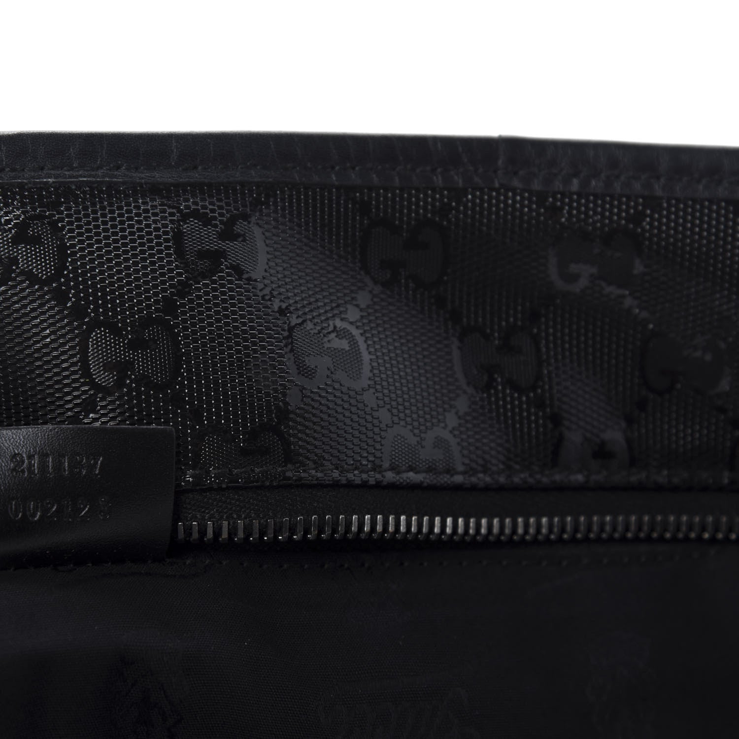 Gucci Imprime Monogram Medium Zippered Shopping Tote Black 9 of 10