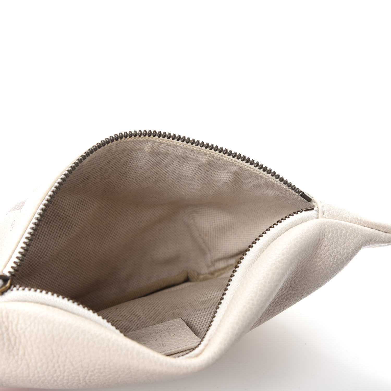 Gucci Grained Calfskin Small Logo Belt Bag White 5 of 11