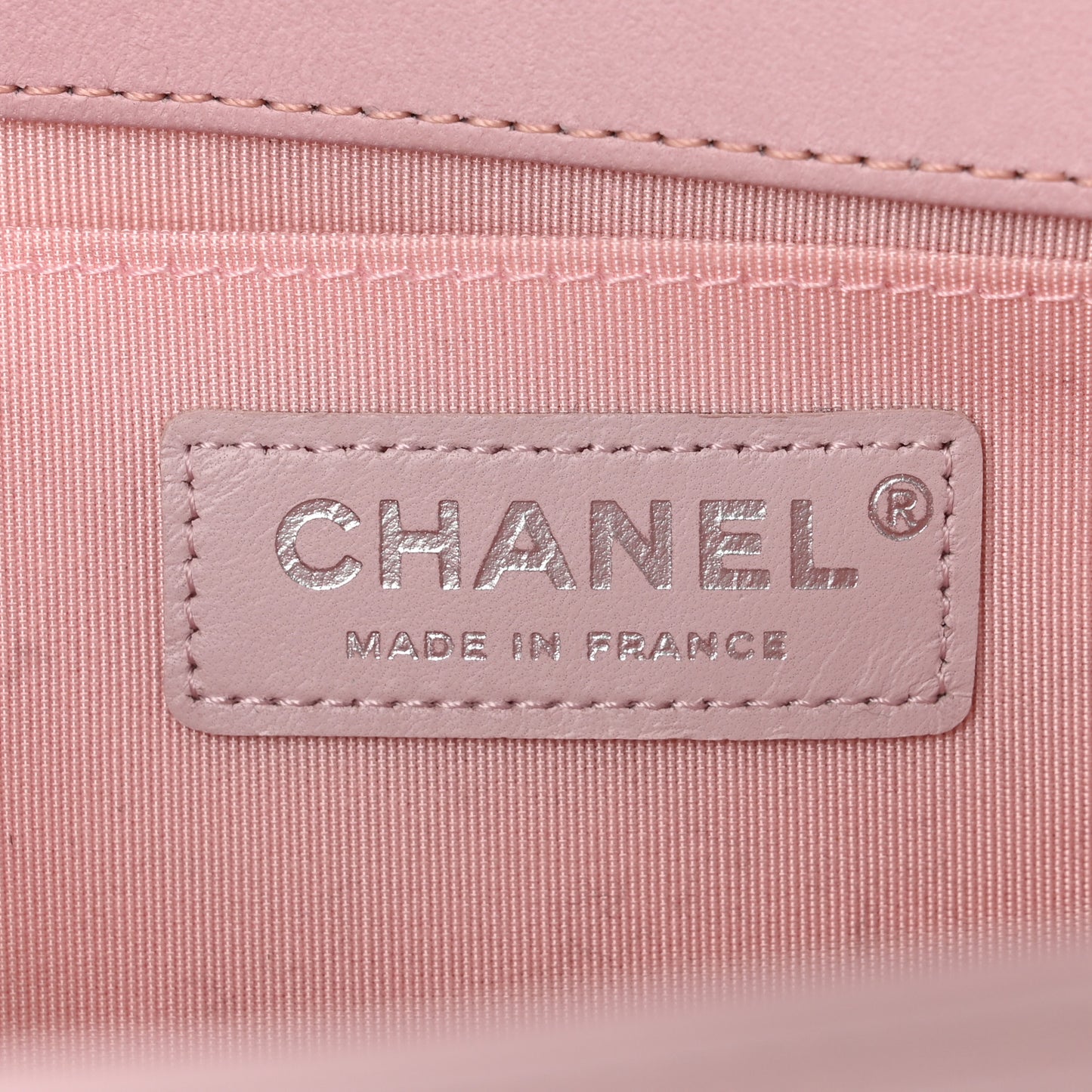 Lambskin Iridescent PVC Chevron Quilted Medium Boy Flap Pink Silver
