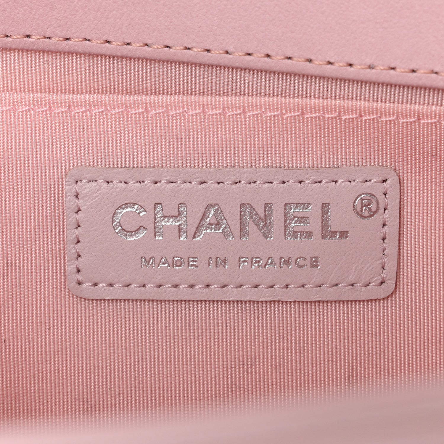 Chanel Lambskin Iridescent PVC Chevron Quilted Medium Boy Flap Pink Silver 6 of 10