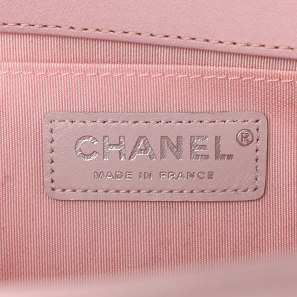 Chanel Lambskin Iridescent PVC Chevron Quilted Medium Boy Flap Pink Silver 6 of 10
