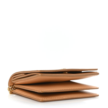 Burberry Calfskin Jessie Chain Card Case Warm Sand 4 of 11