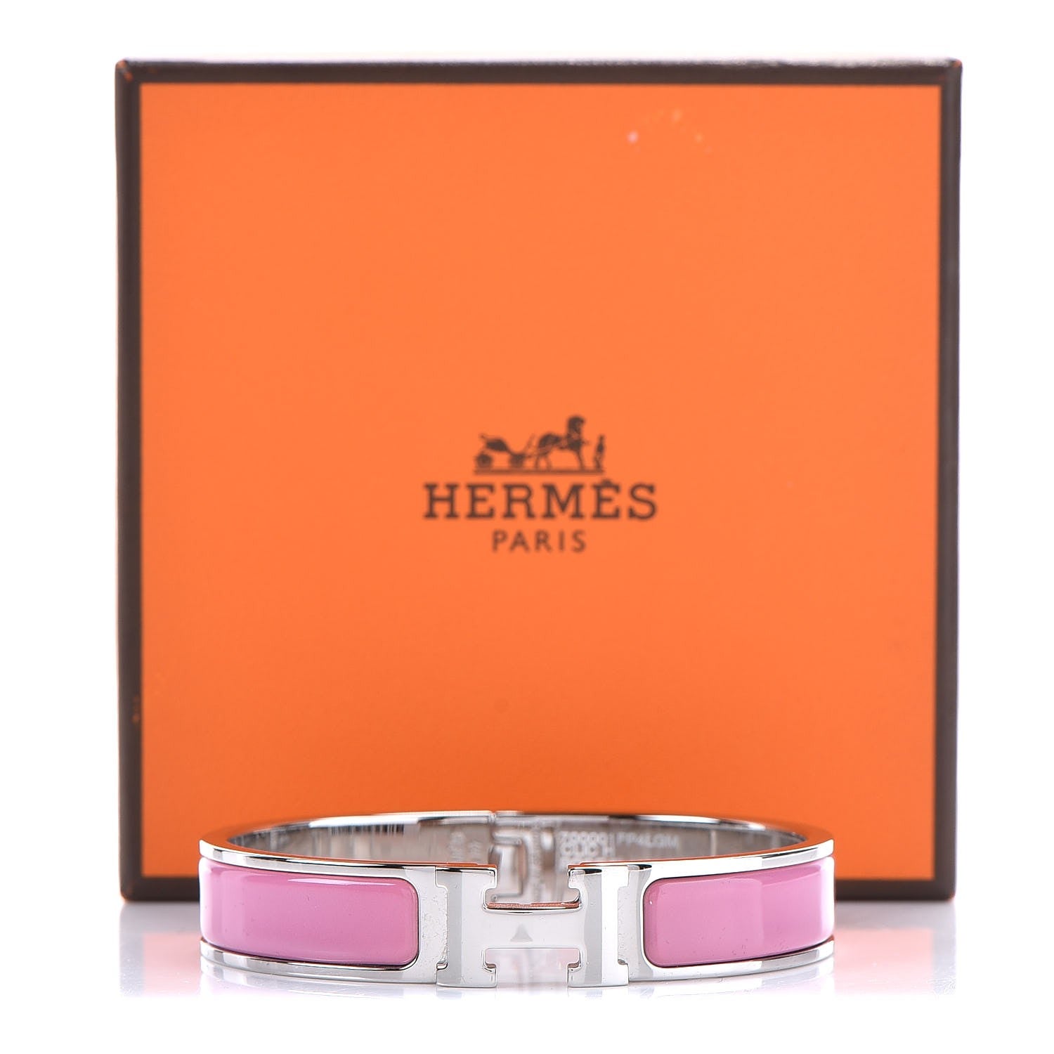 Hermes Enamel Narrow Clic Clac H Bracelet GM Rose Flamingo 5 of 5