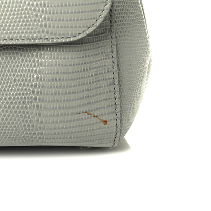Dolce & Gabbana Stampa Iguana Crystal Medium Miss Sicily Satchel Grey 5 of 6
