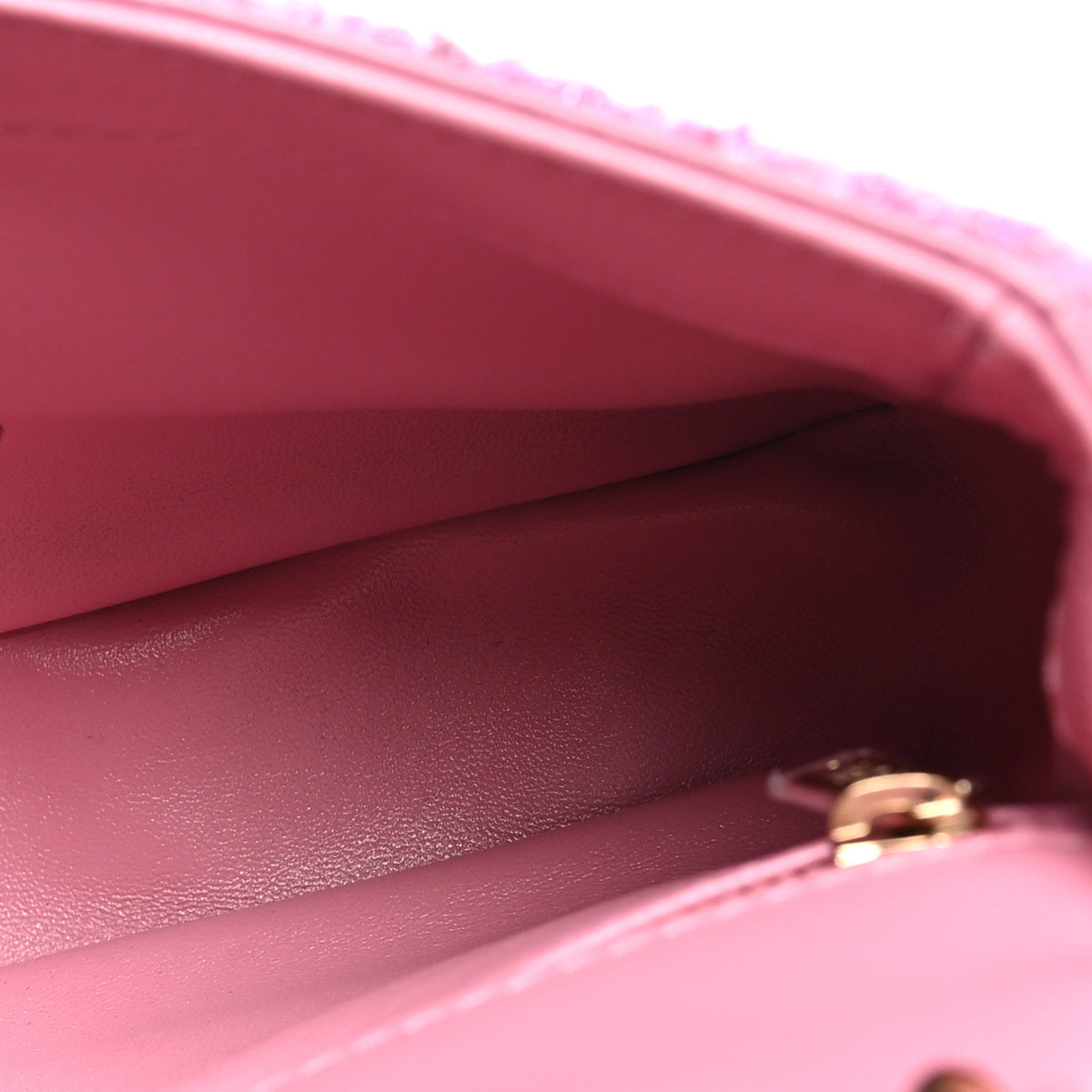 Sequin Small Single Flap Pink Dark Pink