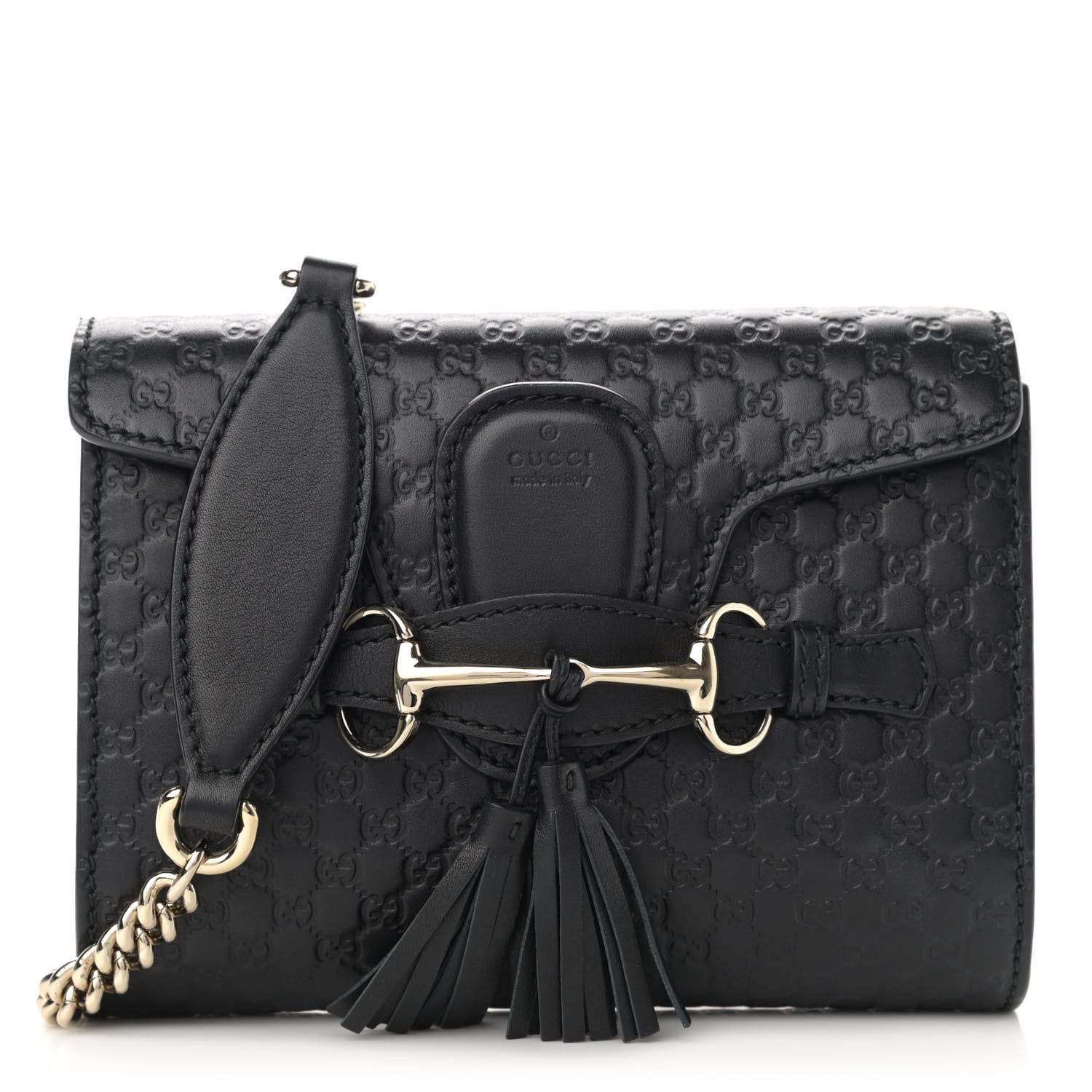 Gucci Microguccissima Mini Emily Shoulder Bag Black 1 of 12