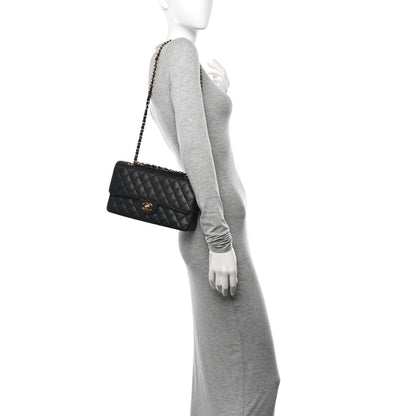 Chanel Caviar Quilted Medium Double Flap Black 2 of 12