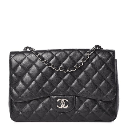 Chanel Caviar Quilted Jumbo Single Flap Black 1 of 12