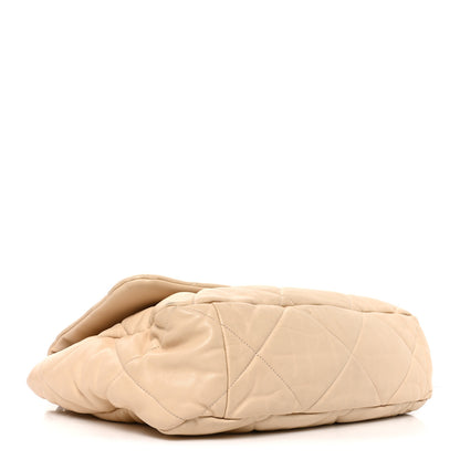 Chanel Lambskin Quilted Maxi Chanel 19 Flap Beige 4 of 10