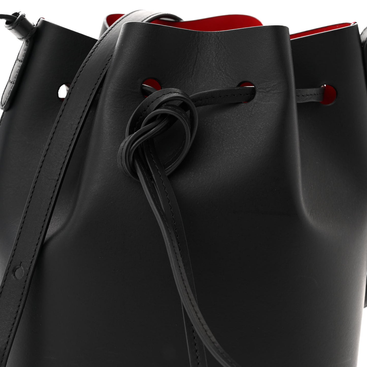 Calfskin Mini Bucket Bag Black Flamma