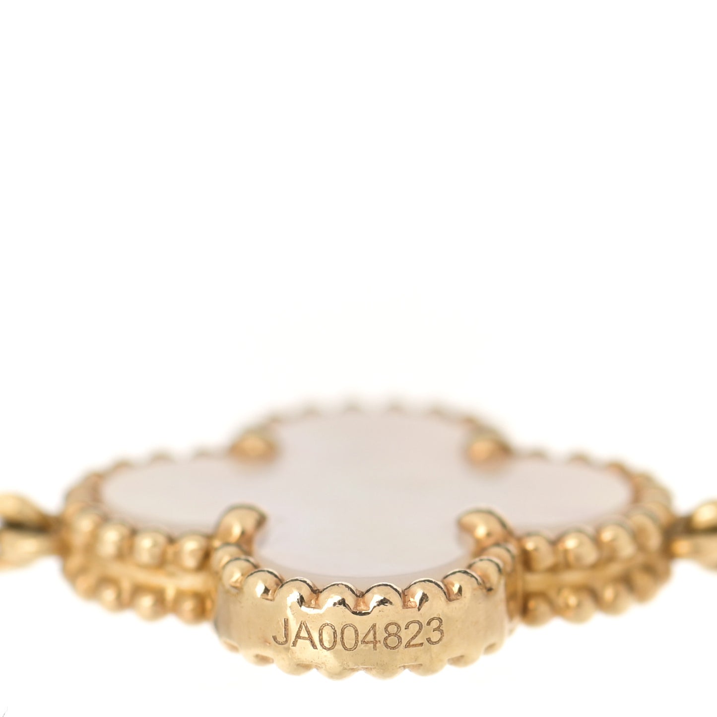 18K Yellow Gold Mother of Pearl 5 Motifs Vintage Alhambra Bracelet