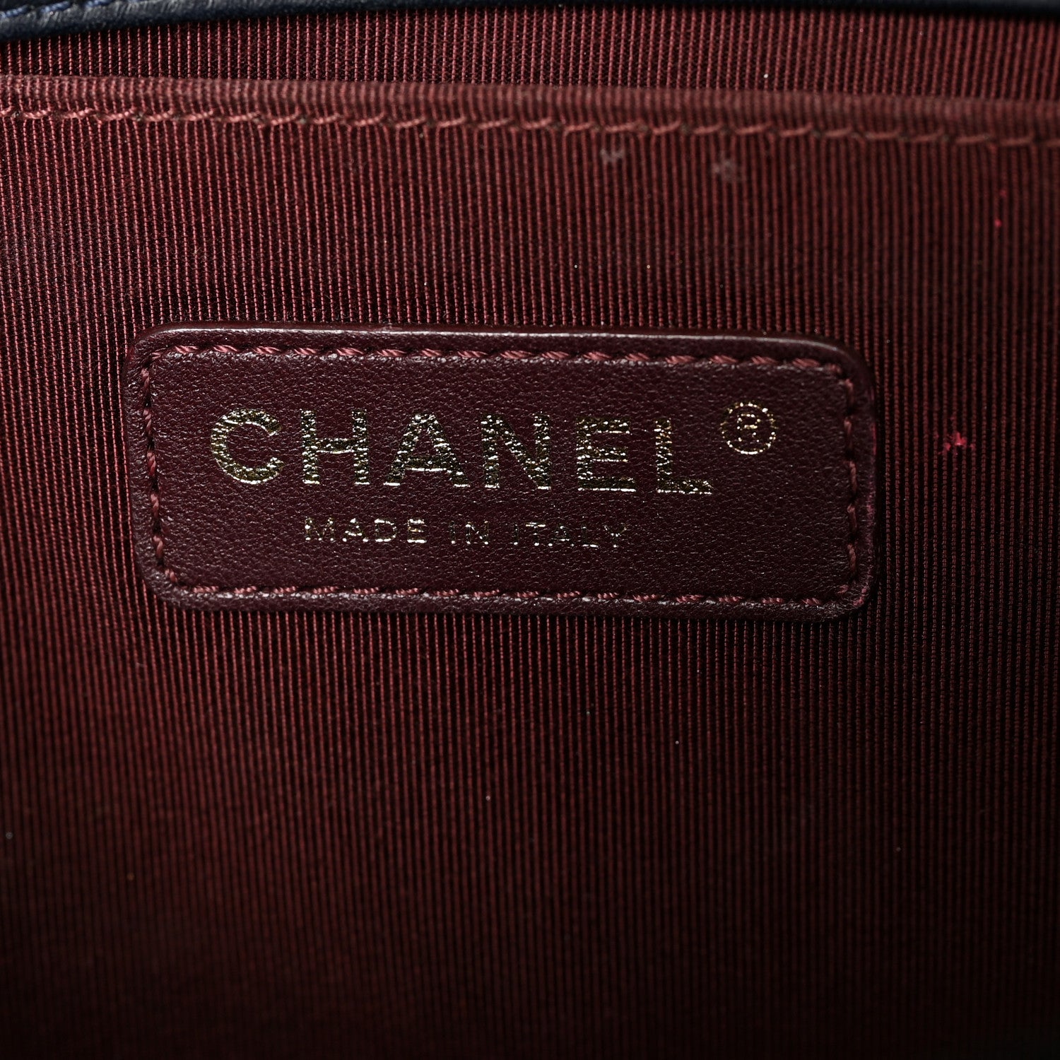 Chanel Caviar Suede Calfskin Chevron Medium Boy Flap Navy 6 of 10