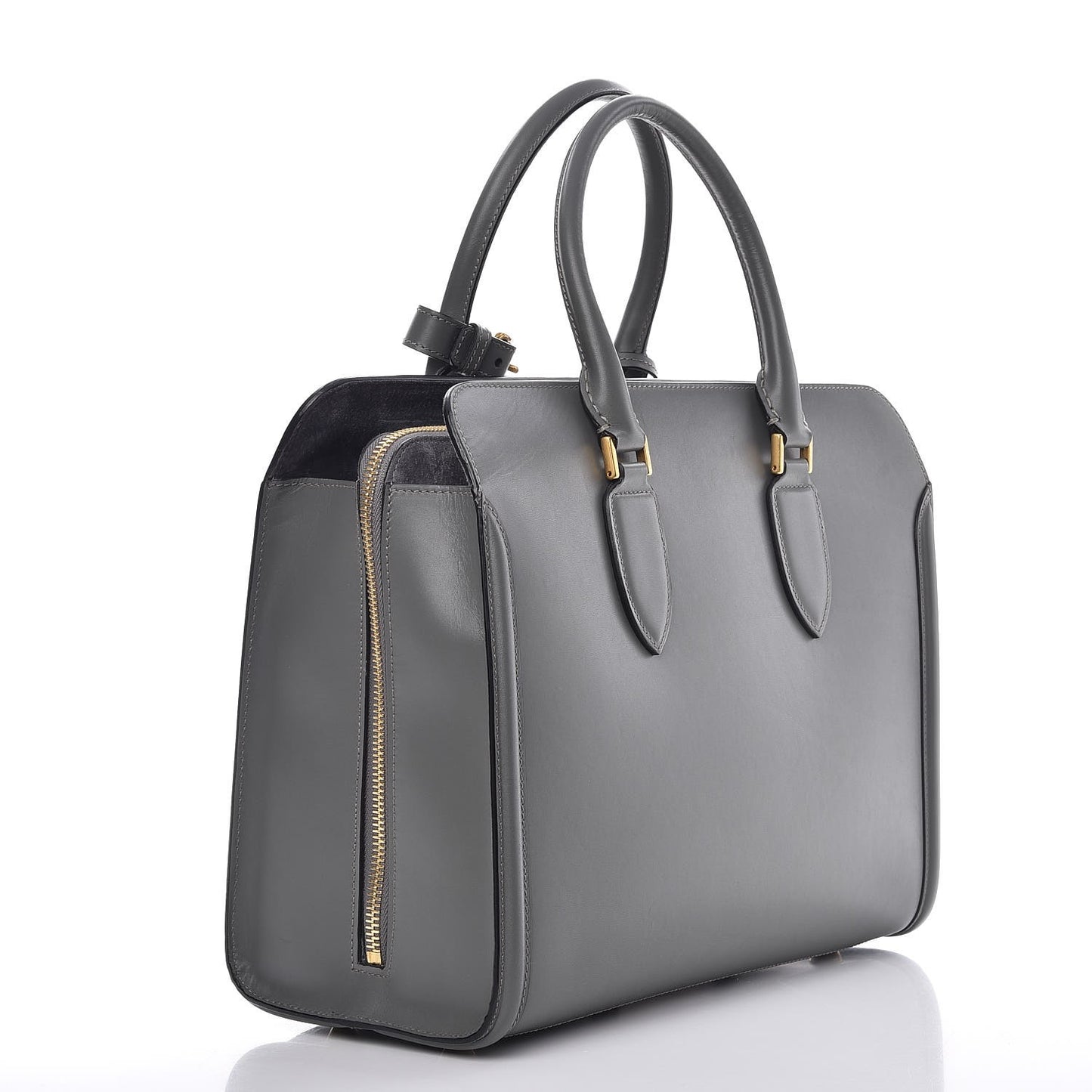 Calfskin Heroine Open Tote Grey