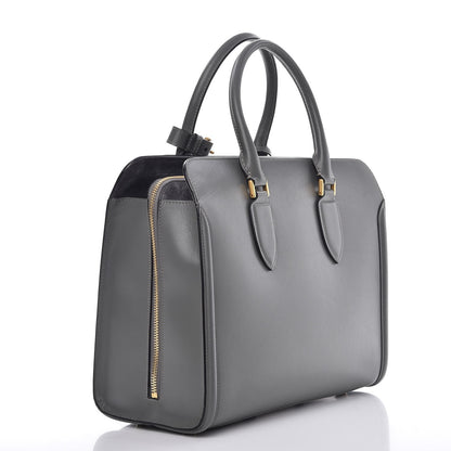 Alexander McQueen Calfskin Heroine Open Tote Grey 3 of 10